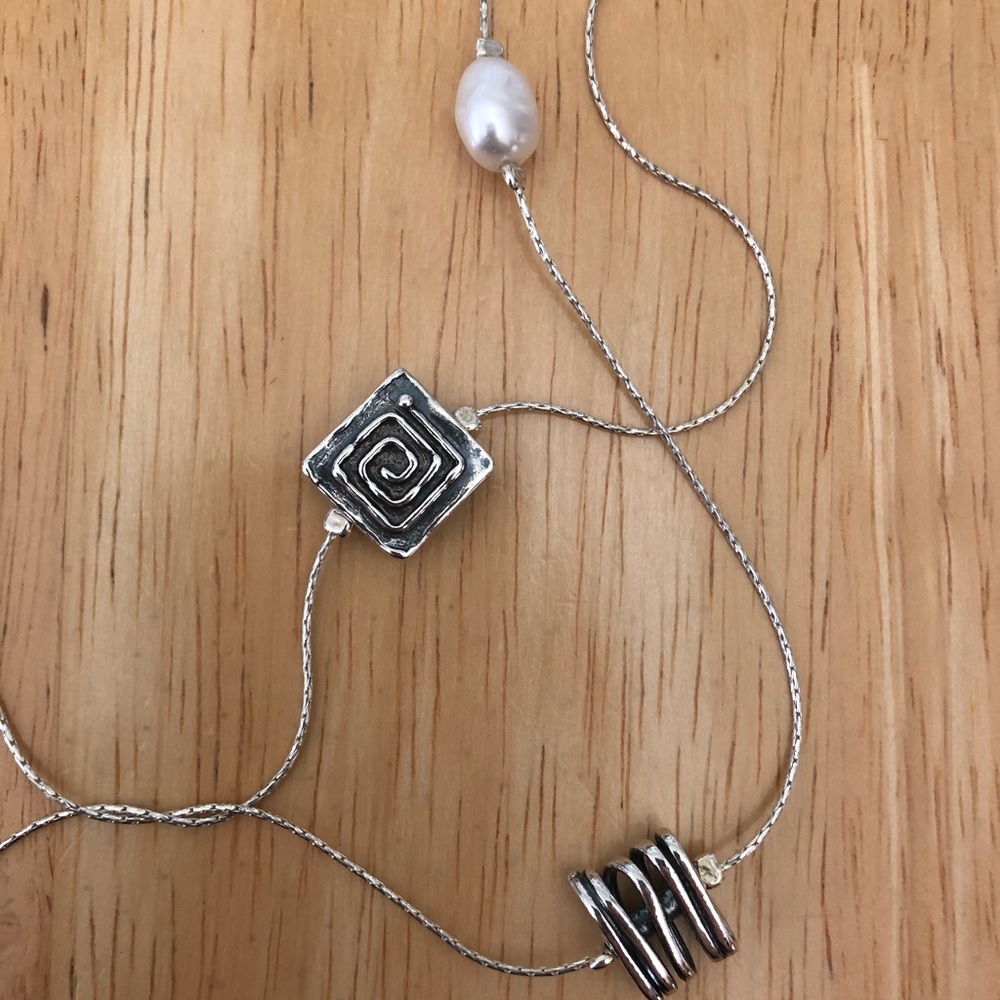 {{SOLD}} EUC 925 Passage to Israel Pearl Necklace - Picture 6 of 12